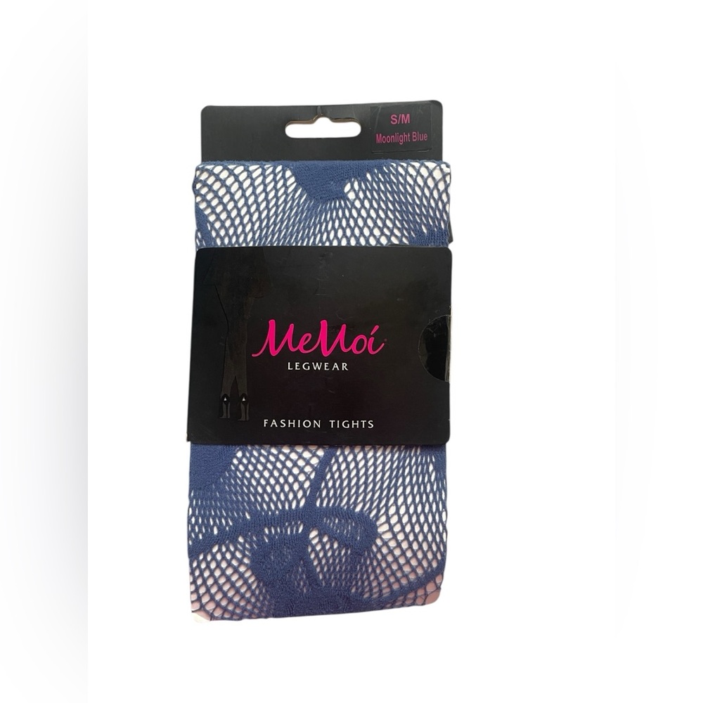 MeMoi Legwear Fashion‎ Lace Tights in Blue S/M
